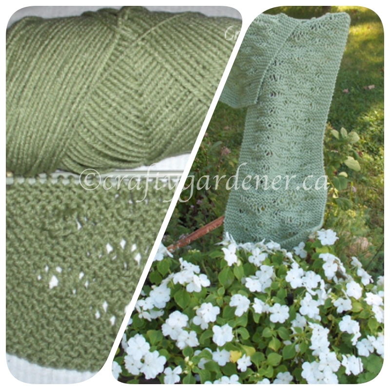 the one stitch lace scarf at craftygardener.ca