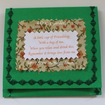 Sewing: Friendship Tea Card