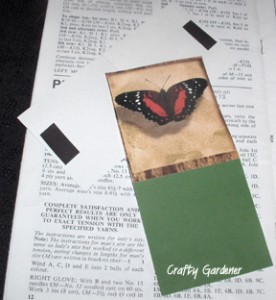 making magnetic bookmarks at craftygardener.ca
