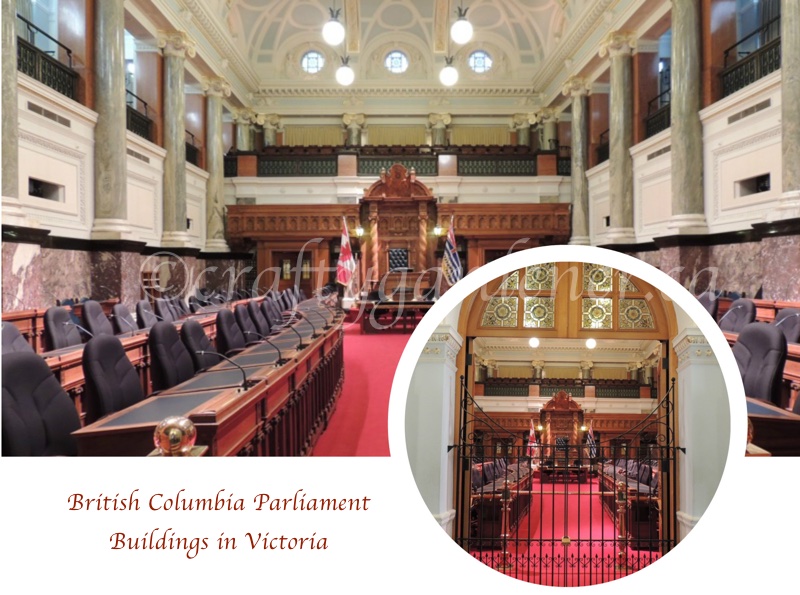 the BC legislative buildings in Victoria, British Columbia