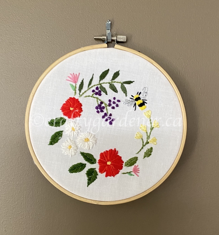 embroidery at craftygardener.ca