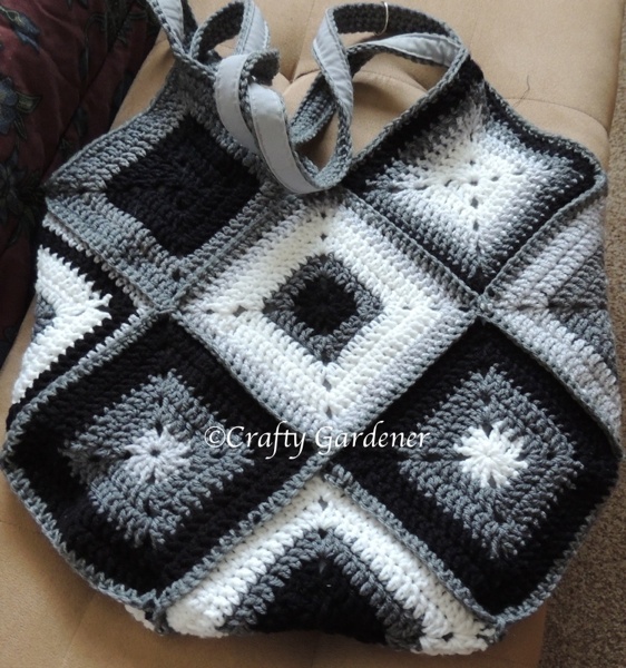 black and grey 'purse'onality tote bag - craftygardener.ca