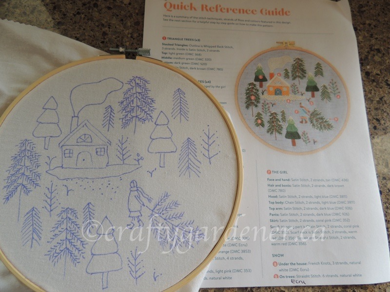 Embroidered Christmas tree pattern at craftygardeneer.ca
