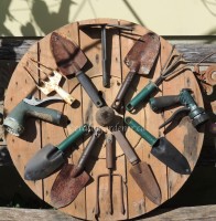 re-using old garden tools at craftygardener.ca