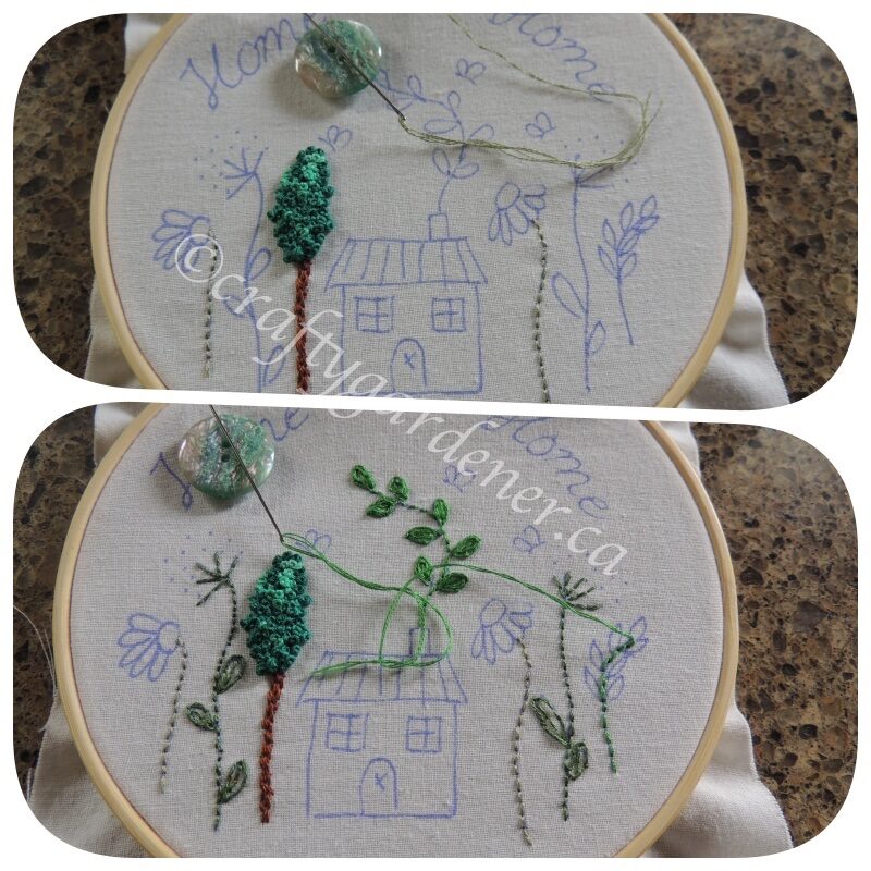 Home Sweet Home embroidery at cra
