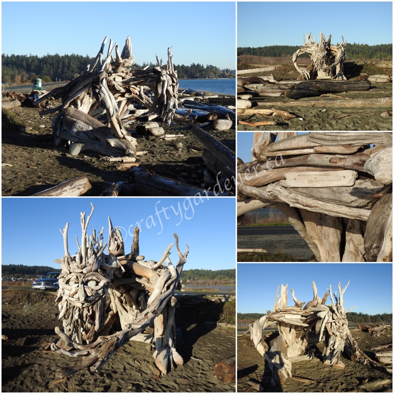 The McGnarly sculpture at the Esquimalt Lagoon in British Columbia