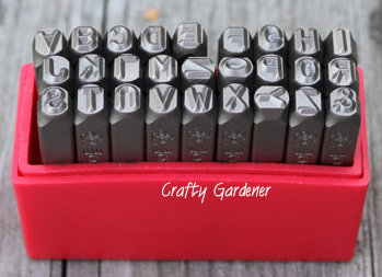 letter punches at craftygardener.ca