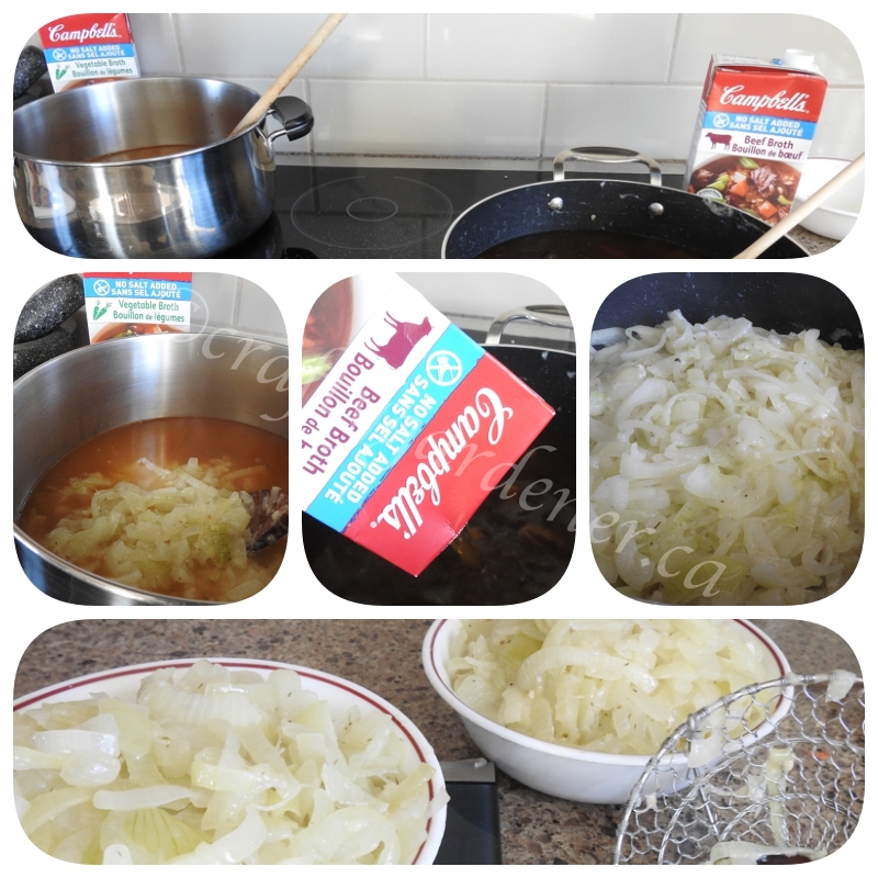 making onion soup at craftygardener.ca