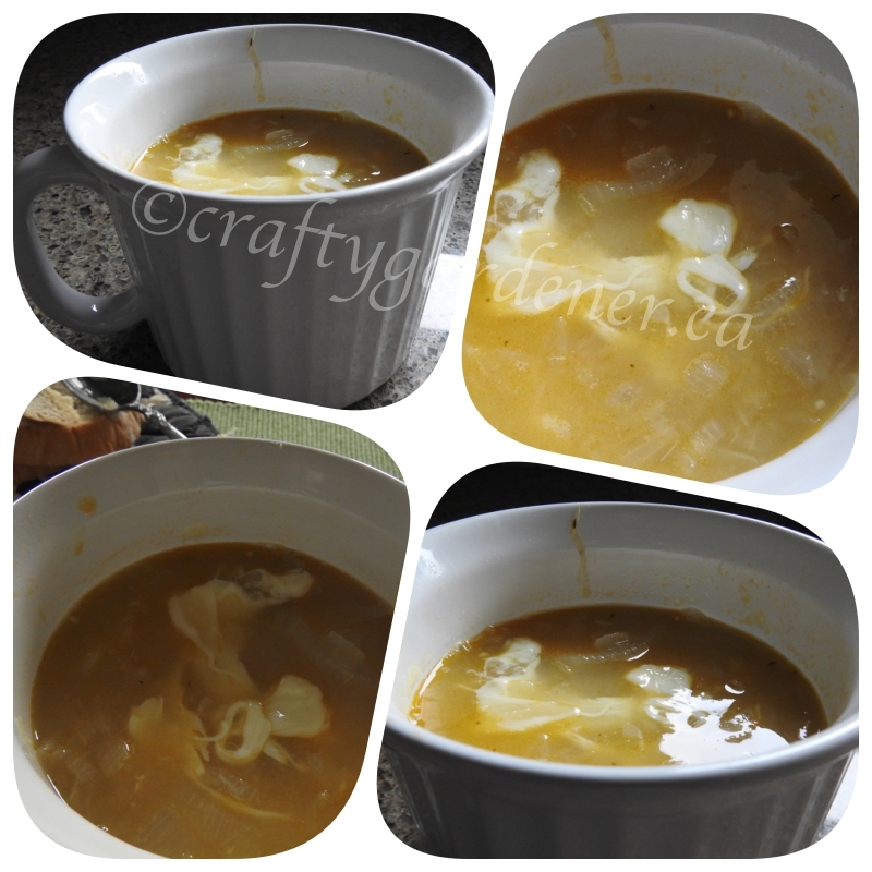 making onion soup at craftygardener.ca