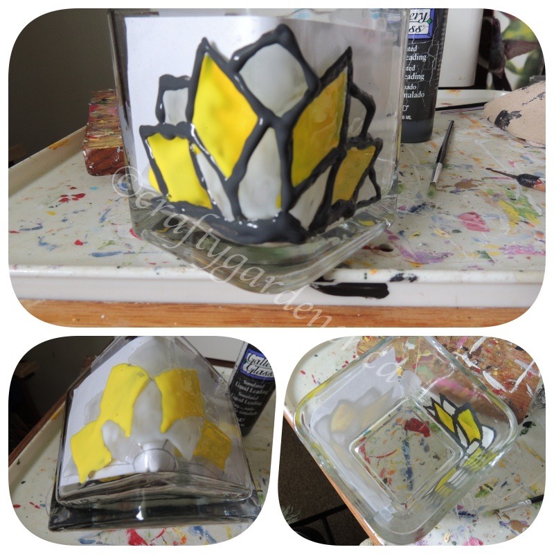 a painted container solar light at craftyg