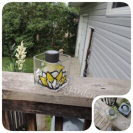 a painted container solar light at craftyg