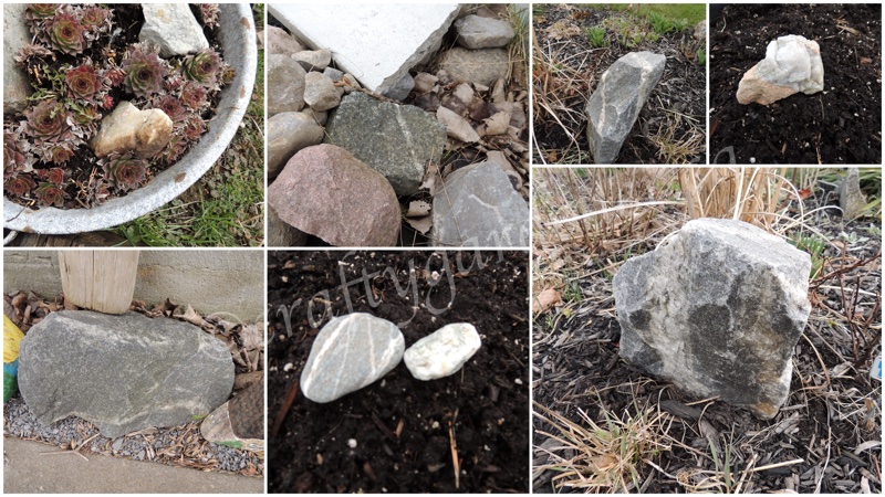 rocks with quarts in them at craftygardener.ca