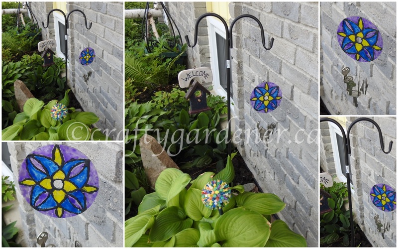 how to make a stained glass key chime at craftygardener.ca