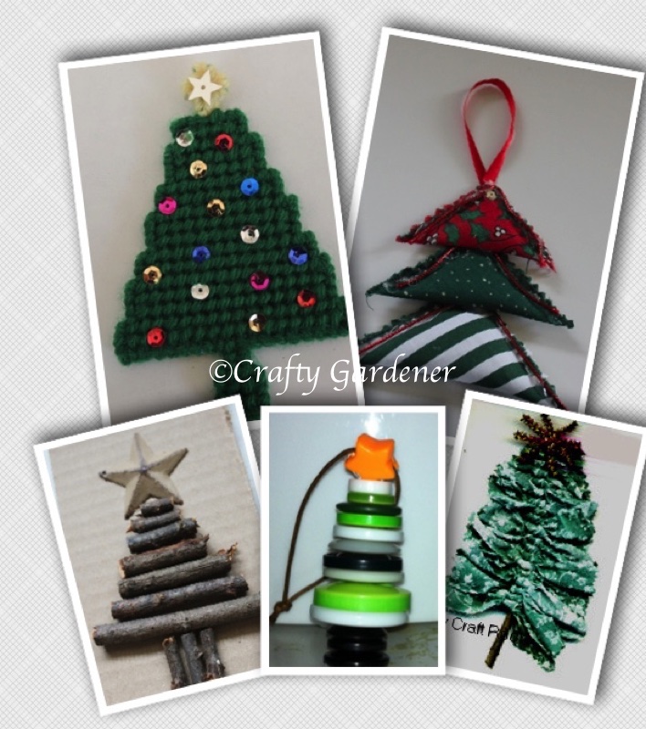quick and easy Christmas tree decoration to make at craftygardener.ca